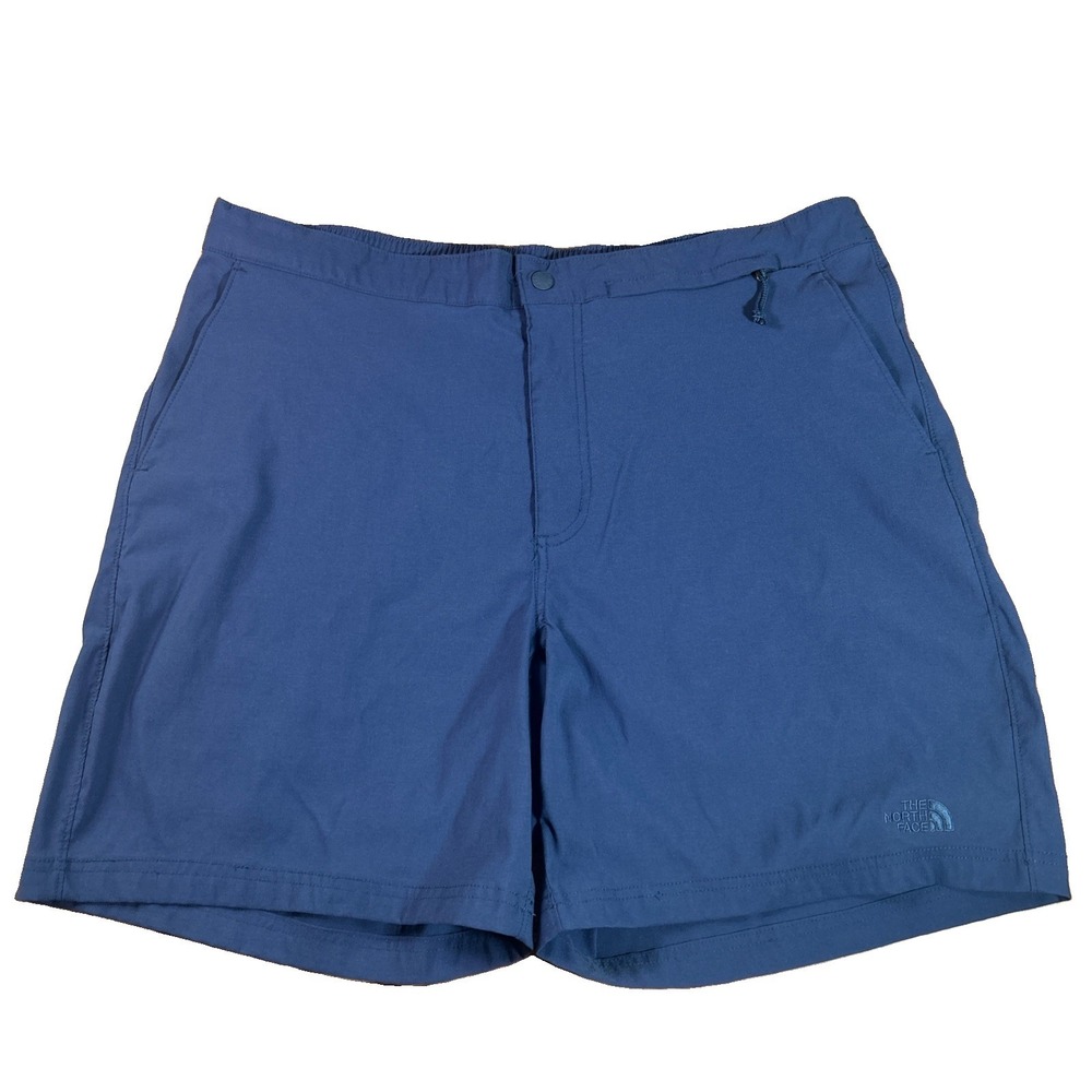 The North Face Class V Everything Shorts Men's 38 Blue 7" Stretch Outdoor Hiking
